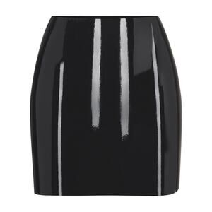 SKIMS Latex Mini Skirt - S - Onyx